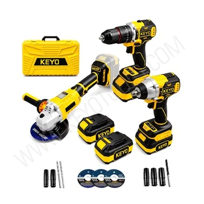 Kit combinado de herramientas eléctricas inalámbricas sin escobillas 3 en 1